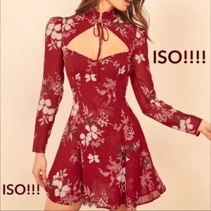 ISO Reformation Vivienne Dress in Valerie Print, Size 8 or 10!